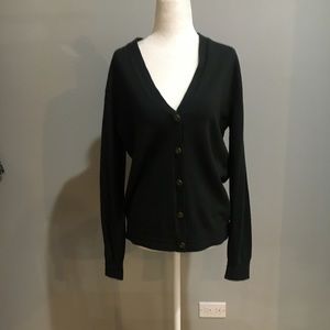 Tory Burch green Madison cardigan